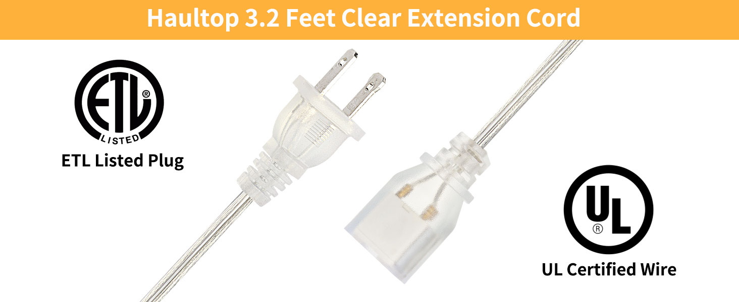 clear extension cord indoor