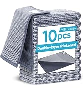 Forggon 10Pcs New Upgrade 2-Layer Non Scratch Wire Dishcloth,Wire Dishwashing Rag, Non-Scratch Wi...