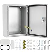 QILIPSU Metal Electrical Box IP65 Waterproof Steel Project Enclosure Lockable Weatherproof Electr...