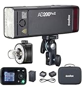 Godox AD200Pro II AD200 Pro II Flash, Upgraded Flash Head with Modeling Lamp, Color Indicator and...