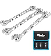 DURATECH Flare Nut Wrench Set, Metric, 3-piece, 10, 12, 13, 14, 15, 17mm, CR-V Steel, Organizer P...