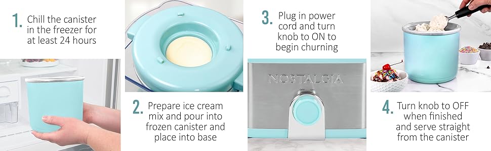 Chill the canister in the freezer