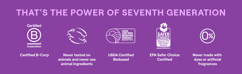 That&amp;#39;s the power of Seventh Generation [image has 5 credential icons]