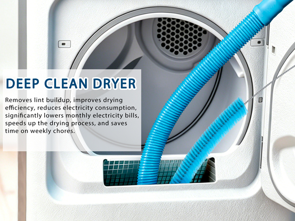 Universal Dryer Vent Cleaning Kit with Vacuum Hose Attachments