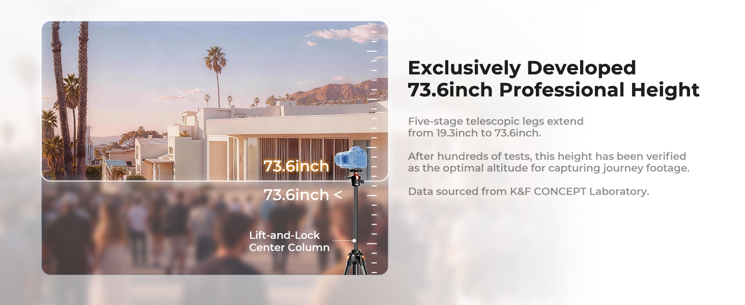 K&amp;amp;F CONCEPT 73&amp;#34; Aluminum Compact Camera Tripod