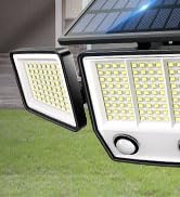 Solar Motion Lights Outdoor Waterproof - Solar Flood Wall Light for Garden Yard Patio Pathway