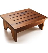 Tinamo One Step Stool for Adults 6.5" - Wooden Step Stools for Bed - 550lbs Safety Stepping Stool...