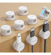 9 Pack Cable Management Cord Holder Organizer, JOYROOM Magnetic Cable Clips Adhesive Wire Keeper,...