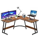 Lufeiya L Shaped Computer Desk Corner Office L-Shaped Desks for Small Space Home Student Study Be...
