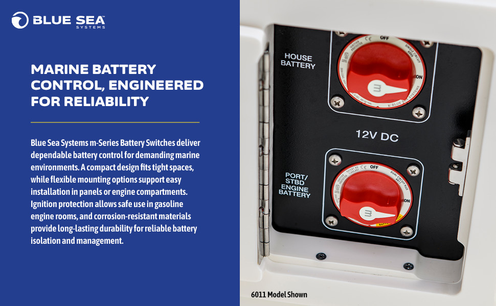 Marine battery control, engineered for reliability
