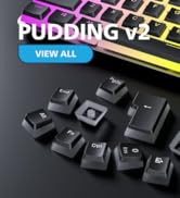 Ranked Pudding v2 PBT Keycaps | 145 Double Shot Translucent ANSI US & ISO Layout | OEM Profile fo...