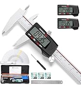 Housolution Digital Caliper 6 Inch, Caliper Measuring Tool with Large LCD Screen, Inch/MM, 4 Meas...
