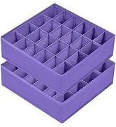 Joyoldelf Sock Drawer Organizer Divider 2 Packs Underwear Organizer, 24 Cell Closet Organizers an...