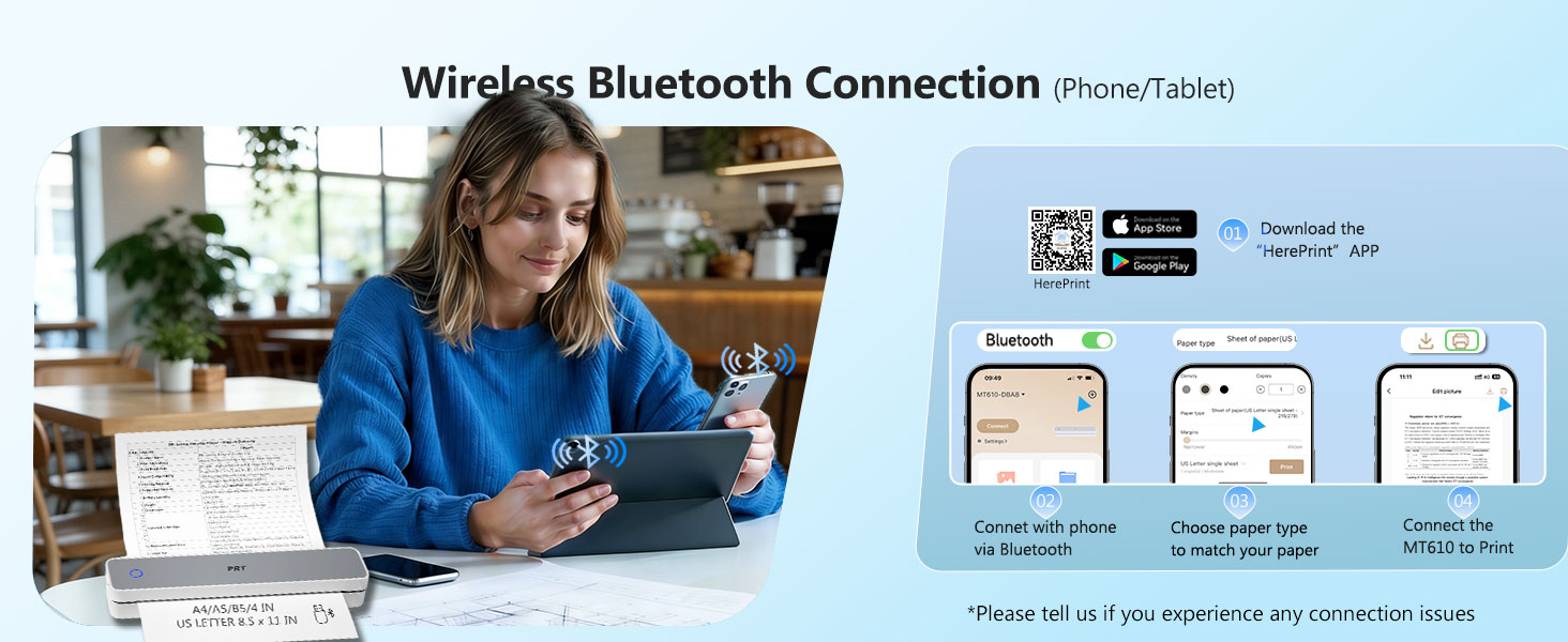 610 Bluetooth wireless printer