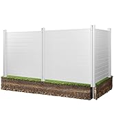 VEVOR Outdoor Privacy Screen, 50in H x 50in W Air Conditioner Fence, 3-Panel Pool Equipment Enclo...