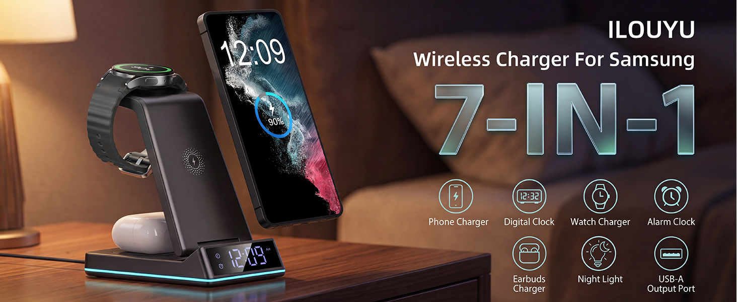 7-IN-1 Wireless Charger For Samsung