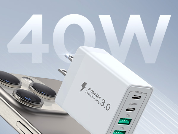 40W USB C Charger Cube