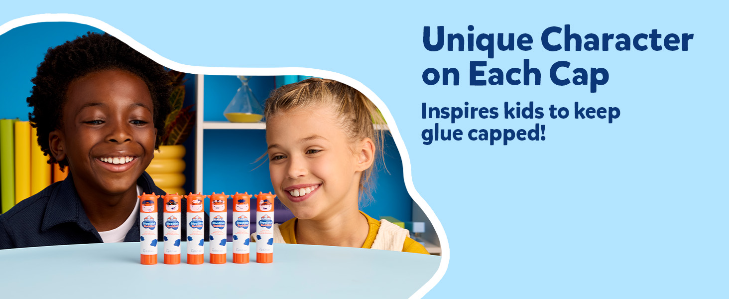 Elmer's Glue Sticks Combo Pack, BlooStick Buddies and Disappearing Purple Glue Sticks, 6g, 12 Count
