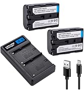 ANCBD 2 Pack Replacement NP-FM50 Battery with Charger Compatible with Sony NP-FM30 NP-FM51 NP-QM5...