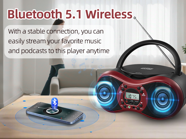 Portable CD Player Boombox