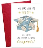DISJOURNEY Graduation Card for Him Her - Congratulations High School College 2025 Graduation Gift...