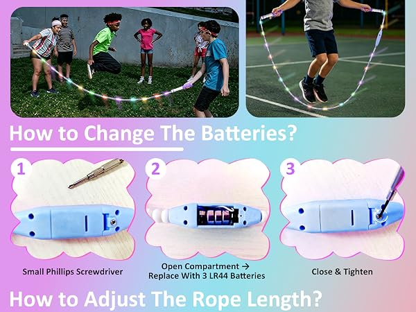 jumping rope kids long jump rope for kids girls jump rope light up jump rope for kids 8-12