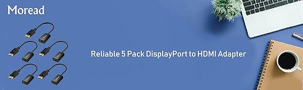 5 Pack DisplayPort to HDMI