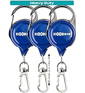 HOOK-EZE Fly Fishing Zinger Retractor for Anglers Vest, Pack of 3 - Fishing Gear and Equipment fo...