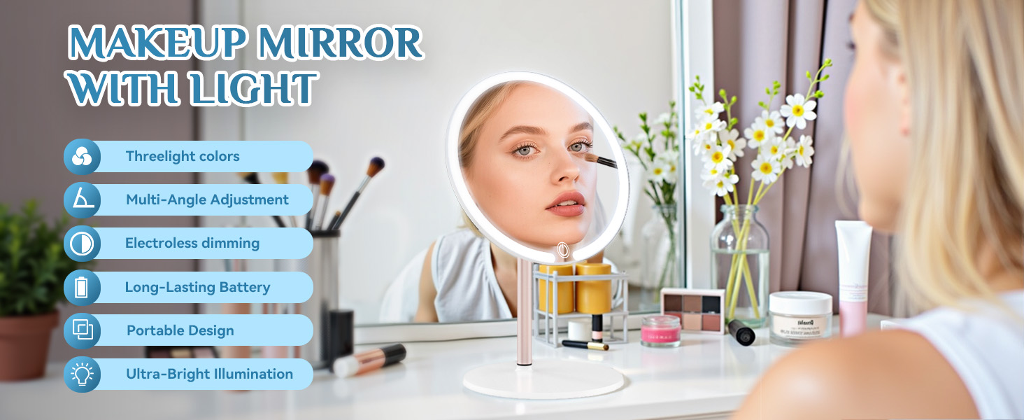Vanity mirror with lights