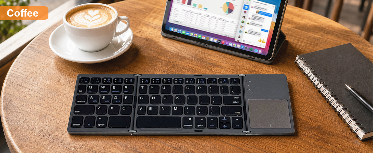 Foldable Keyboard with Touchpad
