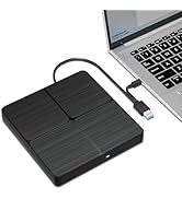 Wbacon External CD/DVD Drive for Laptop USB DVD Drive External DVD Player for Laptop, CD Burner C...