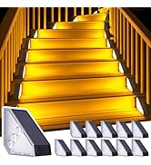 ROSHWEY Solar Step Lights for Outside, 12 Pack Solar Stair Lights Outdoor Waterproof, Triangle De...