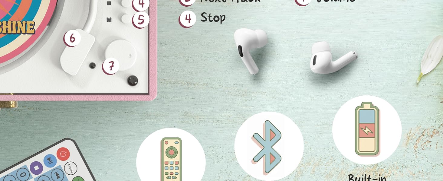 cd player record vinyl that looks like a white reproductor de with bluetooth small cute for home