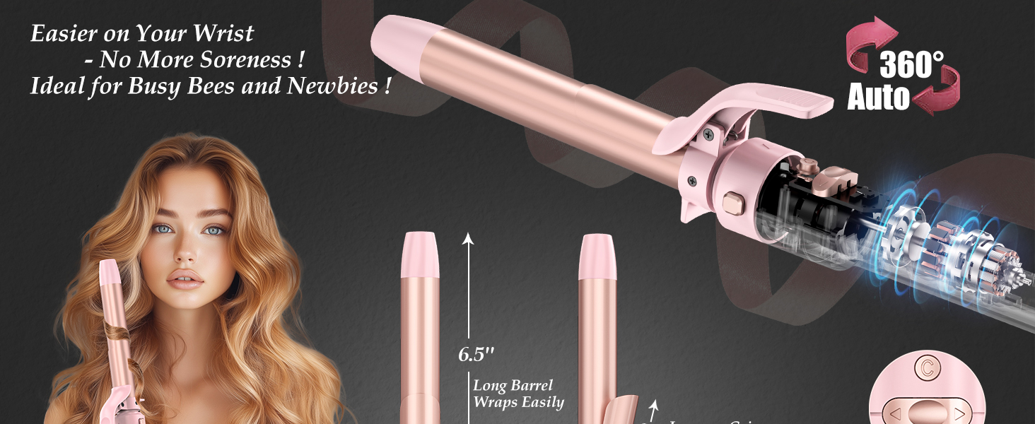 auto rotating curling iron brush