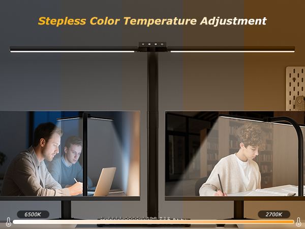 Stepless color temperature adjustment
