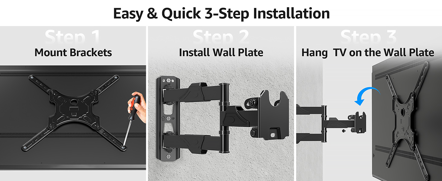 Easy and Quick Installation tv wall mount