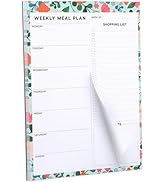 60 Sheets Meal Planner for fridge, Magnetic Meal Planner and Grocery List Undated Weekly Meal Pla...