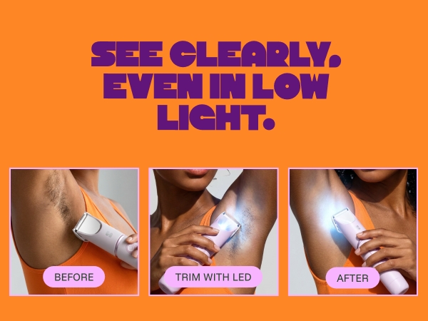 bikini trimmer for women waterproof-see clearly even in low light
