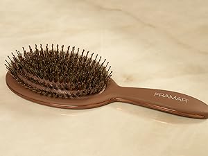FRAMARLICIOUS bristle brush smoothing brush detangling hair brush boar hair brush womens hair brush