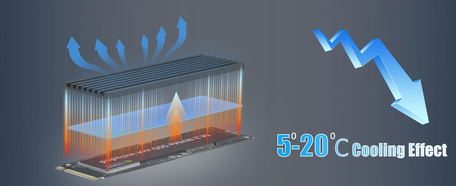 GLOTRENDS PA12-HS M.2 PCIe Adapter with Heatsink for One M.2 NVMe SSD and One M.2 SATA SSD