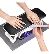 Arm Rest for Nails Tech: Deciniee Manicure Nail Arm Rest PU Leather Arm Rest Stand Foldable Nail ...