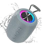 Portable Bluetooth Speaker, BT5.3 Wireless Speaker 20W Bass Diaphragms with Multi LED Light Dynam...