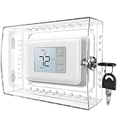 PKLIYH Universal Large Thermostat Lock Box-Thermostat Cover with Key Clear Small Thermostat Guard...