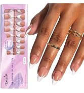 Canvalite French Tip Press on Nails Gel Nail Tips - 300Pcs Pre-Colored Quick and Easy Press on Na...