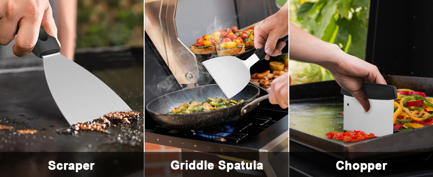griddle accessories kit for blackstone flattop spatula smash burger press 35Pcs basting cover