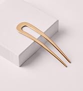 The Hair Edit Sleek Chignon Pin - Large U-shaped French Hair Pin With a Gold Finish