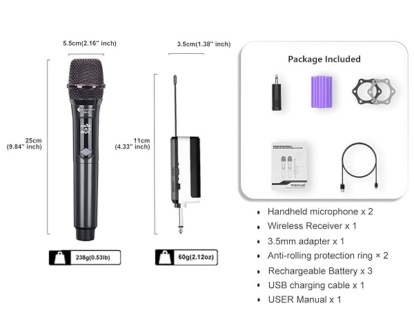 wireless microphone for singing battery powered microphone karaoke microphone wireless
