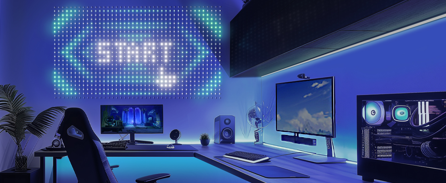 string lights for gaming room