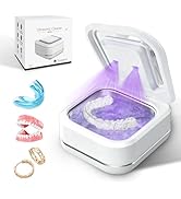 Ultrasonic Retainer Cleaner for Aligners, Mouth Guards &amp; Dentures, 42kHz Compact Ultrasonic Dentu...