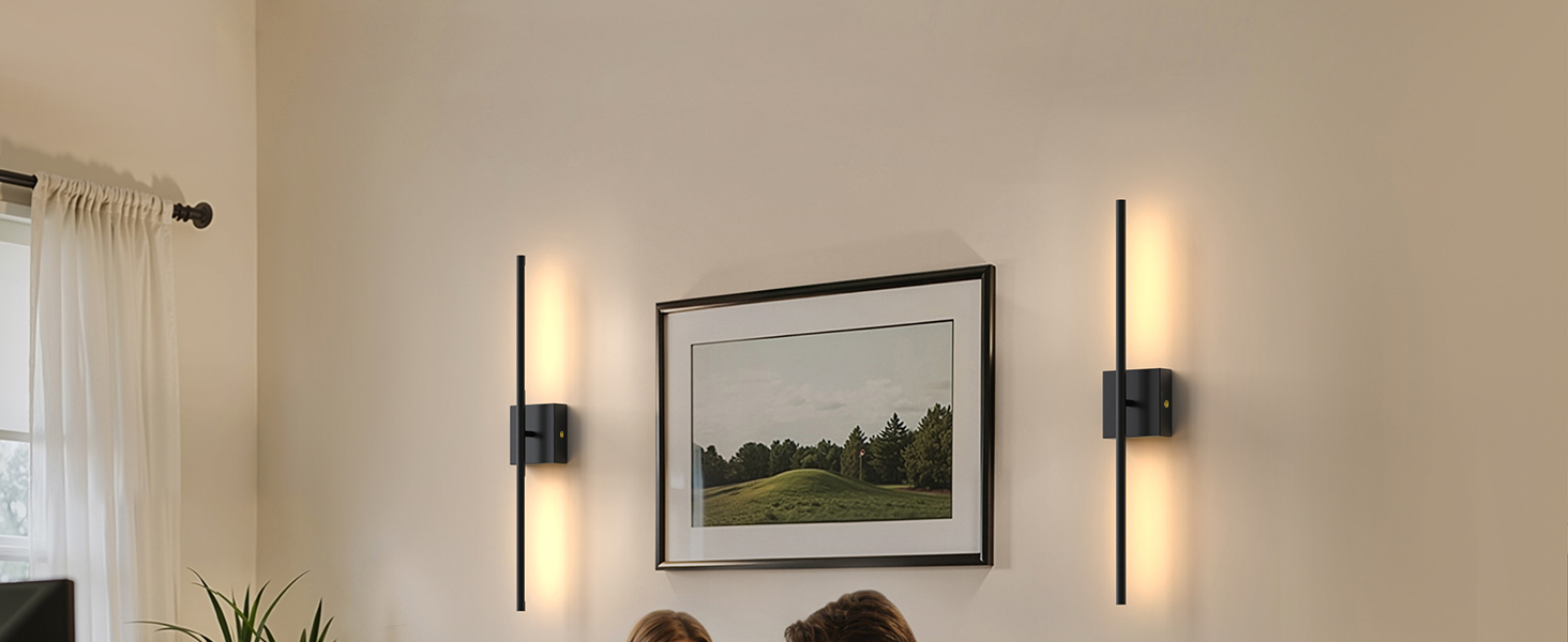 Black battery wall sconces